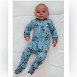 BURLEBO Baby zip up Cowboy up Blue